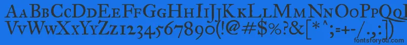 ImFellGreatPrimerRomanSc Font – Black Fonts on Blue Background