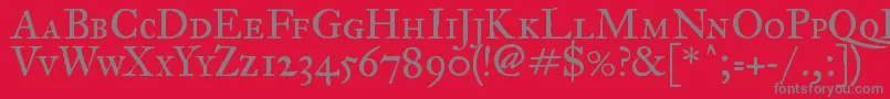 ImFellGreatPrimerRomanSc Font – Gray Fonts on Red Background