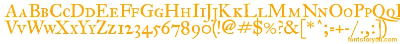 ImFellGreatPrimerRomanSc Font – Orange Fonts on White Background