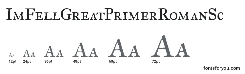 ImFellGreatPrimerRomanSc Font Sizes
