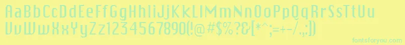 Skicargo Font – Green Fonts on Yellow Background