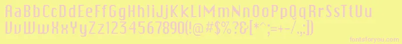 Skicargo Font – Pink Fonts on Yellow Background