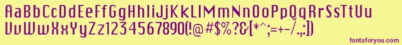 Skicargo Font – Purple Fonts on Yellow Background