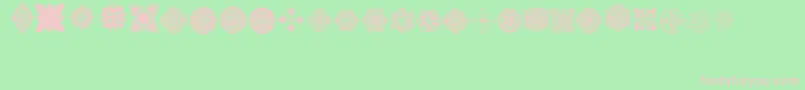 AosGeo1 Font – Pink Fonts on Green Background