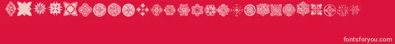 AosGeo1-Schriftart – Rosa Schriften auf rotem Hintergrund