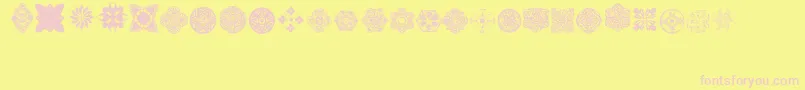 AosGeo1 Font – Pink Fonts on Yellow Background