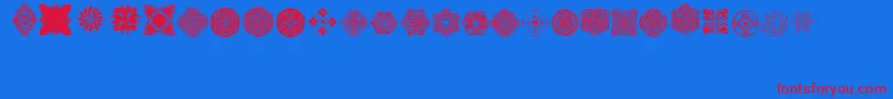 AosGeo1 Font – Red Fonts on Blue Background