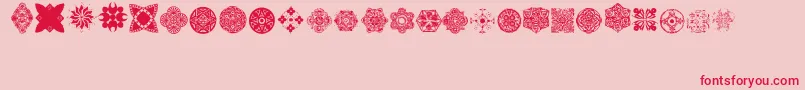 AosGeo1 Font – Red Fonts on Pink Background