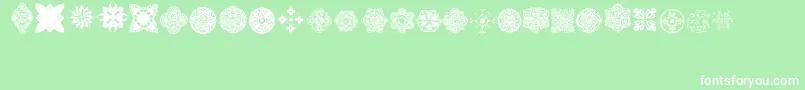 AosGeo1 Font – White Fonts on Green Background