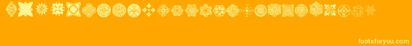 AosGeo1 Font – Yellow Fonts on Orange Background