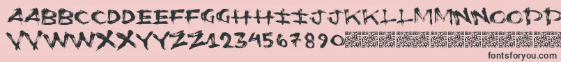 Flushots Font – Black Fonts on Pink Background