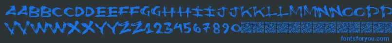 Flushots Font – Blue Fonts on Black Background