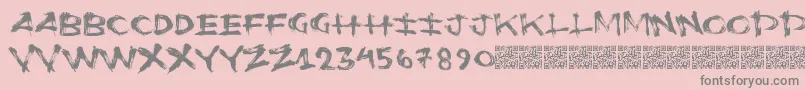 Flushots Font – Gray Fonts on Pink Background