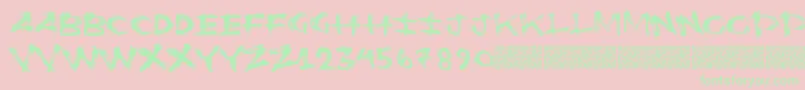 Flushots Font – Green Fonts on Pink Background