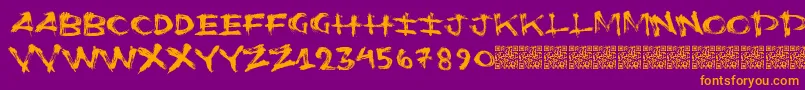 Flushots Font – Orange Fonts on Purple Background