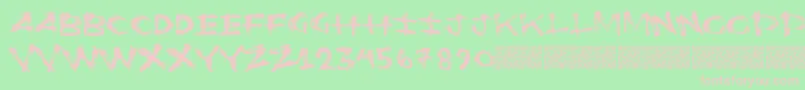 Flushots Font – Pink Fonts on Green Background