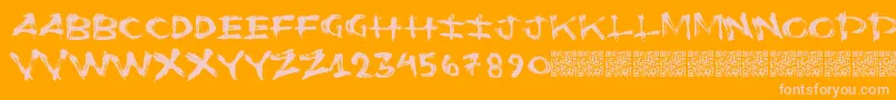 Flushots Font – Pink Fonts on Orange Background