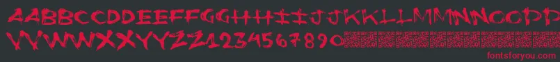 Flushots Font – Red Fonts on Black Background