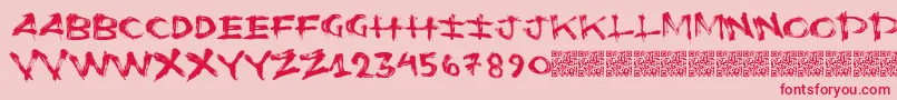 Flushots Font – Red Fonts on Pink Background