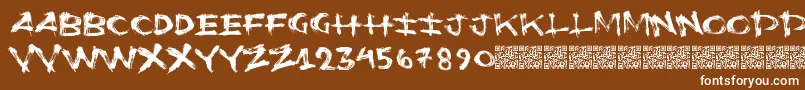 Flushots Font – White Fonts on Brown Background