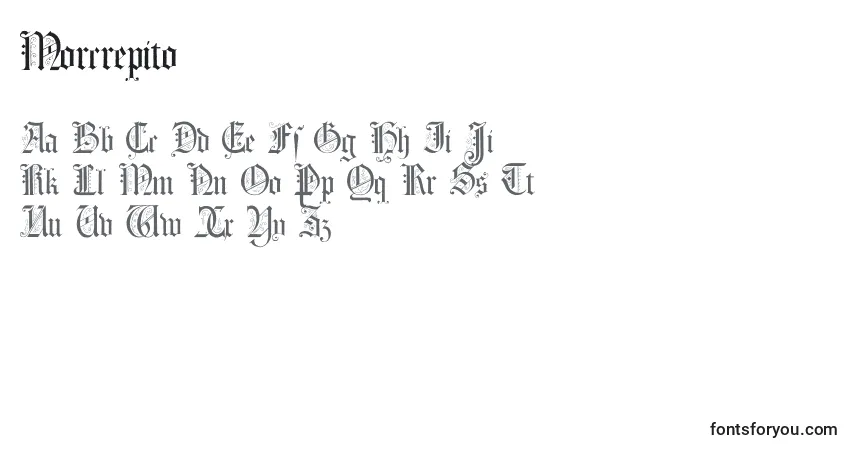 Schriftart Morcrepito (18124) – Alphabet, Zahlen, spezielle Symbole