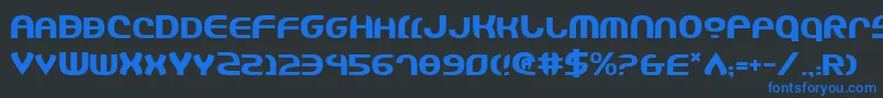 Jannshv2 Font – Blue Fonts on Black Background
