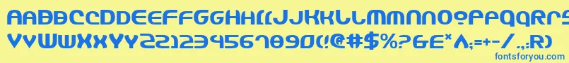 Jannshv2 Font – Blue Fonts on Yellow Background