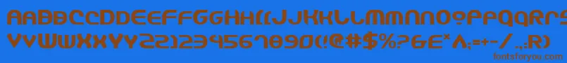 Jannshv2 Font – Brown Fonts on Blue Background