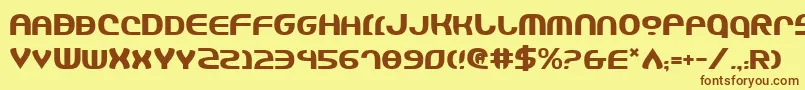 Jannshv2 Font – Brown Fonts on Yellow Background