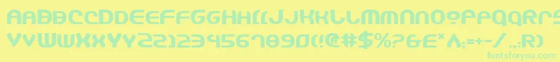 Jannshv2 Font – Green Fonts on Yellow Background