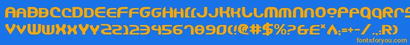 Шрифт Jannshv2 – оранжевые шрифты на синем фоне