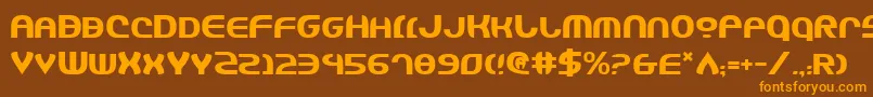 Jannshv2 Font – Orange Fonts on Brown Background