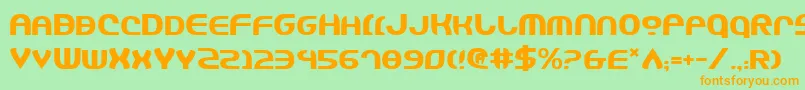 Police Jannshv2 – polices orange sur fond vert