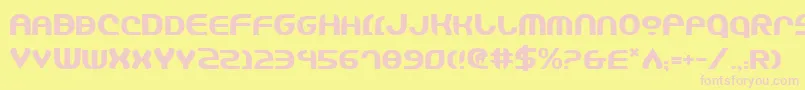 Jannshv2 Font – Pink Fonts on Yellow Background