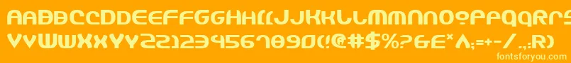 フォントJannshv2 – オレンジの背景に黄色の文字