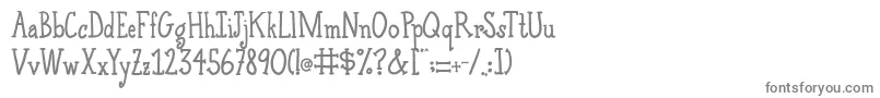 AustieBostHighAltitudes-fontti – harmaat kirjasimet valkoisella taustalla