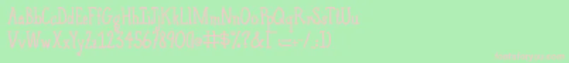 AustieBostHighAltitudes Font – Pink Fonts on Green Background