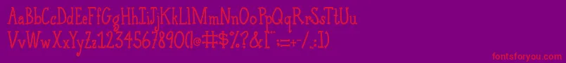 AustieBostHighAltitudes Font – Red Fonts on Purple Background