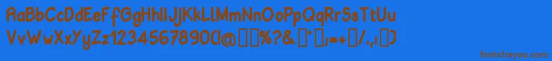Babib Font – Brown Fonts on Blue Background