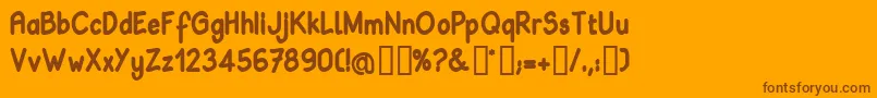 Babib Font – Brown Fonts on Orange Background