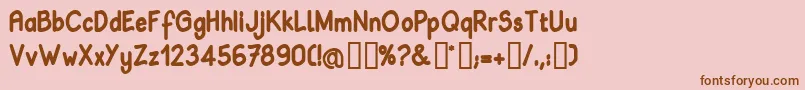 Babib Font – Brown Fonts on Pink Background