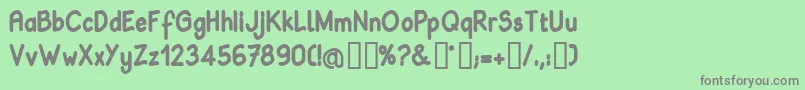 Babib Font – Gray Fonts on Green Background