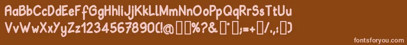 Babib Font – Pink Fonts on Brown Background