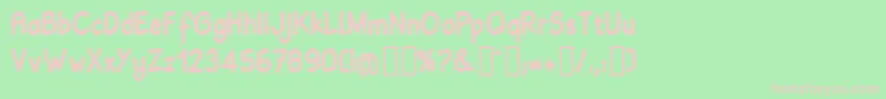 Babib Font – Pink Fonts on Green Background