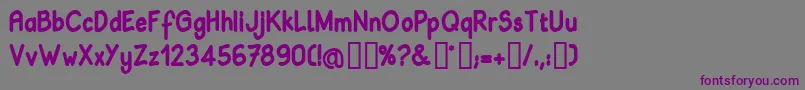 Babib Font – Purple Fonts on Gray Background