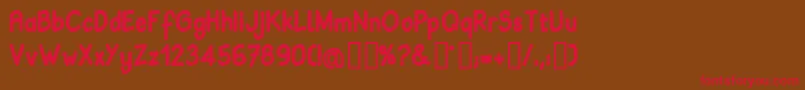 Babib Font – Red Fonts on Brown Background