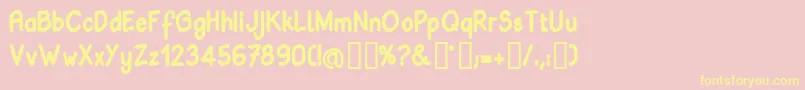Babib Font – Yellow Fonts on Pink Background