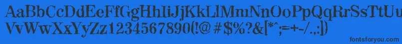 ValenciarandomBold Font – Black Fonts on Blue Background