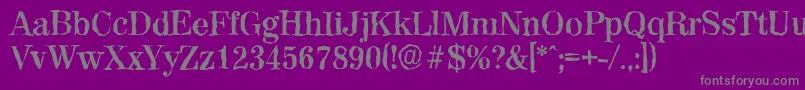 ValenciarandomBold Font – Gray Fonts on Purple Background