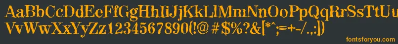 ValenciarandomBold Font – Orange Fonts on Black Background